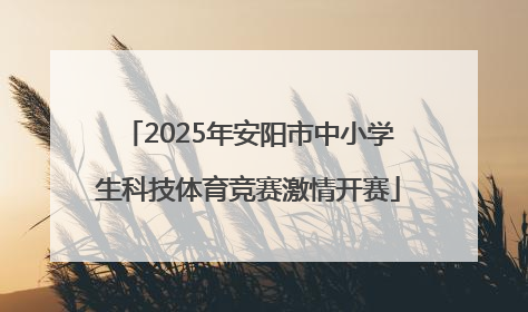 2025年安阳市中小学生科技体育竞赛激情开赛