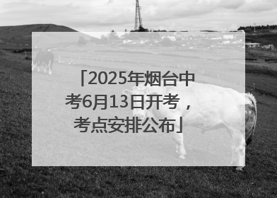 2025年烟台中考6月13日开考，考点安排公布
