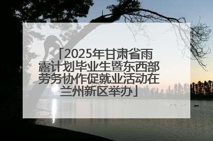 2025年甘肃省雨露计划毕业生暨东西部劳务协作促就业活动在兰州新区举办