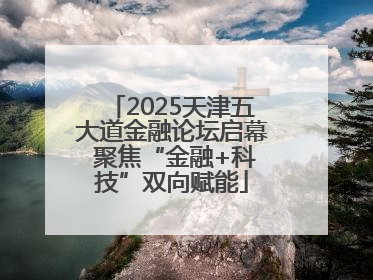 2025天津五大道金融论坛启幕 聚焦“金融+科技”双向赋能