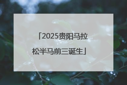 2025贵阳马拉松半马前三诞生