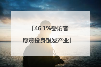 46.1%受访者愿意投身银发产业