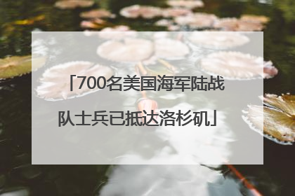 700名美国海军陆战队士兵已抵达洛杉矶