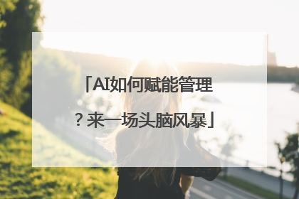 AI如何赋能管理？来一场头脑风暴
