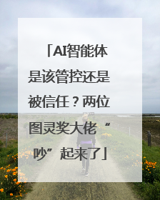 AI智能体是该管控还是被信任？两位图灵奖大佬“吵”起来了