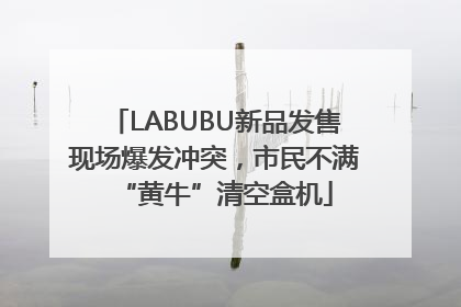 LABUBU新品发售现场爆发冲突，市民不满“黄牛”清空盒机